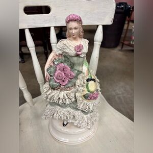 Vintage Porcelain Lace Figurine
